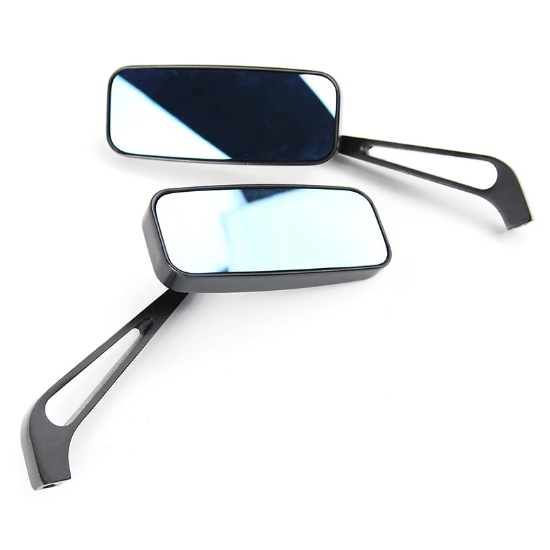 

Black Motorcycle Rectangular Rearview Mirrors For Honda Suzuki Kawasaki 10mm