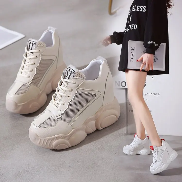 

Platform Shoes Women's 2019 New Style Korean-style Casual Versatile Students Daddy Shoes Mesh Running Athletic Shoes INS WOMEN'S