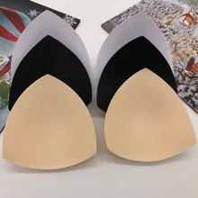 1 пара, Женский треугольный бюстгальтер, вставка, Съемная мягкая чашка, пенопласт, бикини, вкладыши для увеличения объёма Спортивное нижнее белье, аксессуары