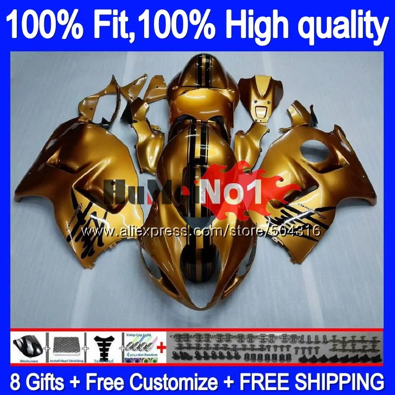 Инъекции для SUZUKI Hayabusa GSXR 1300 2008 2009 10 11 12 глянцевый Золотой 29MC. 156 GSXR-1300 GSXR1300 08 09 2010 2011 2012 обтекатель - Цвет: No. 1