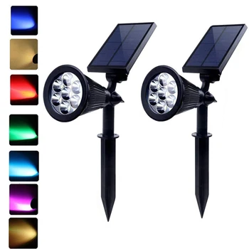

7 LED Solar Spotlight Lawn Light Flood Lights For Outdoor Garden Landscape Lamp Decor Waterproof