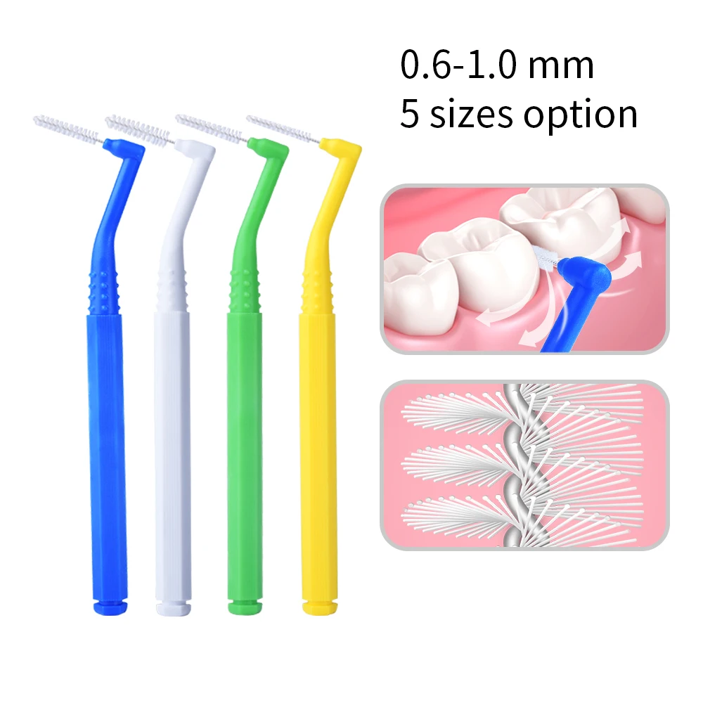 Y-Kelin 10pcs 0.6-1.0 mm Adults Interdental Brush Clean Between Teeth Floss Toothpick Oral Care Tool Dental   Orthodontic