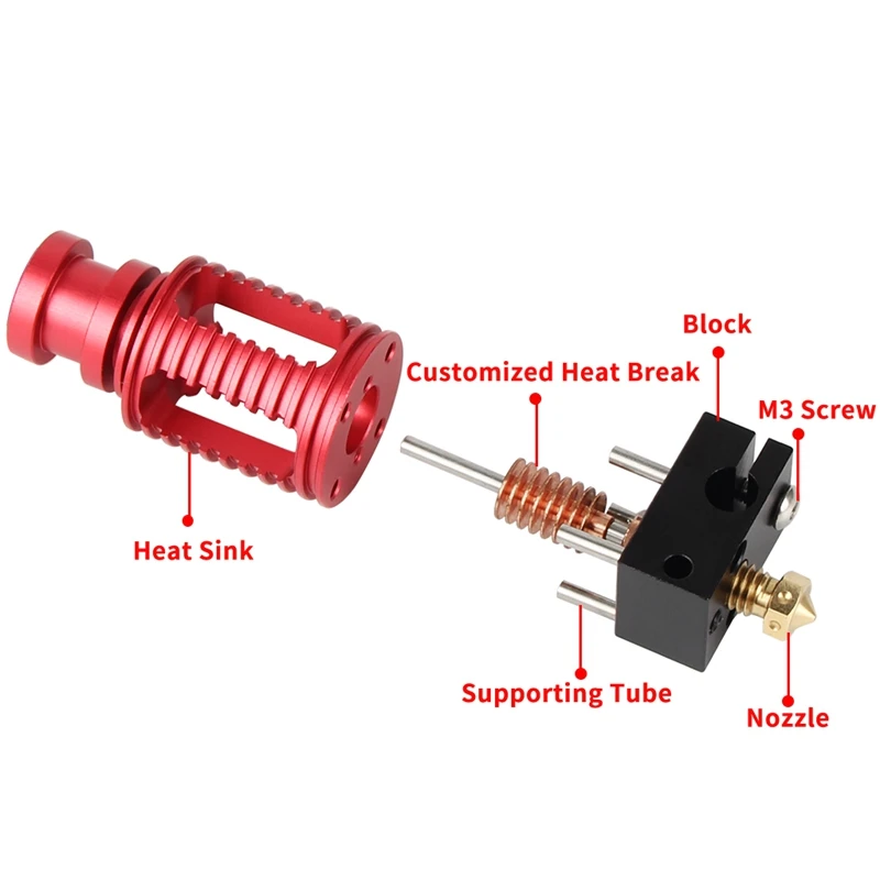 Уплотнение короткий диапазон Hotend Супер точность 3D принтер Экструзионная головка