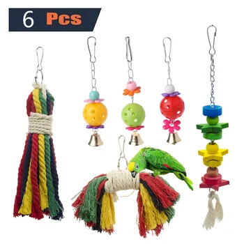 

6pcs parrot toy hot sale combination parrot pet supplies bird toy