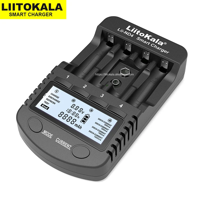 Tela e Capacidade de Bateria de Teste para 1.2v Aaa e Baterias Liitokala Carregador Nimh aa Aaa Lcd 9v. - cd - Image 2