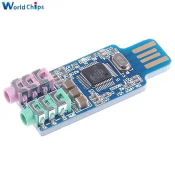

CM108 USB Sound Card Module Free Driver for Laptop Computer External Sound Card Chip Board with 3.5mm Microphone Jack