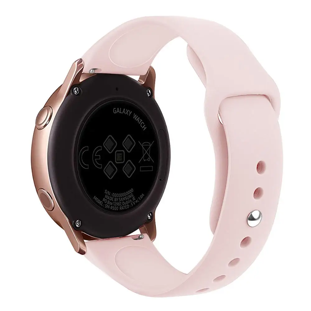 20mm Silicone Watchbands for Samsung Galaxy Watch Active 2 Bracelet Smart Watch Strap for Samsung Galaxy Watch 42mm Watch Strap - Цвет ремешка: pink3