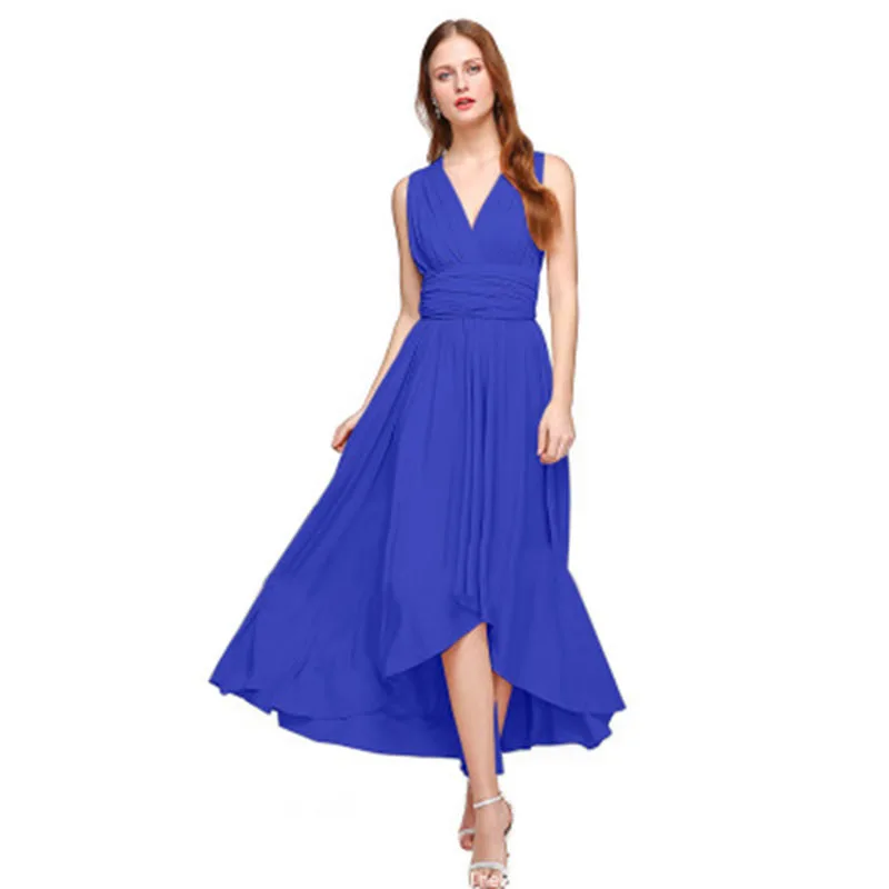 

Multi-Pattern Cross Front Short Back Long Backless Sexy Bandage Dress Summer Solid Color Casual Posiami Cami Dress Vestidos