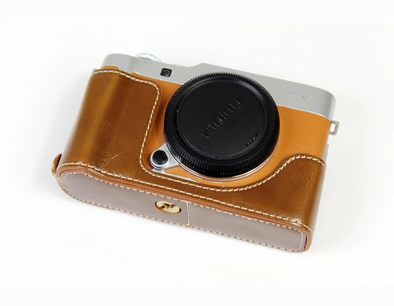 Из искусственной кожи чехол для камеры Сумка для fuji X-A7 XA7 fuji пленка XA-7 протектор держатель оболочки с отверстием батареи