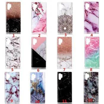 

100pcs/lot Marble Patterns Soft Silicone TPU Protector Phone Case For Samsung Galaxy Note 9 10 Plus S8 S9 S10 Plus S10e s7 Edge