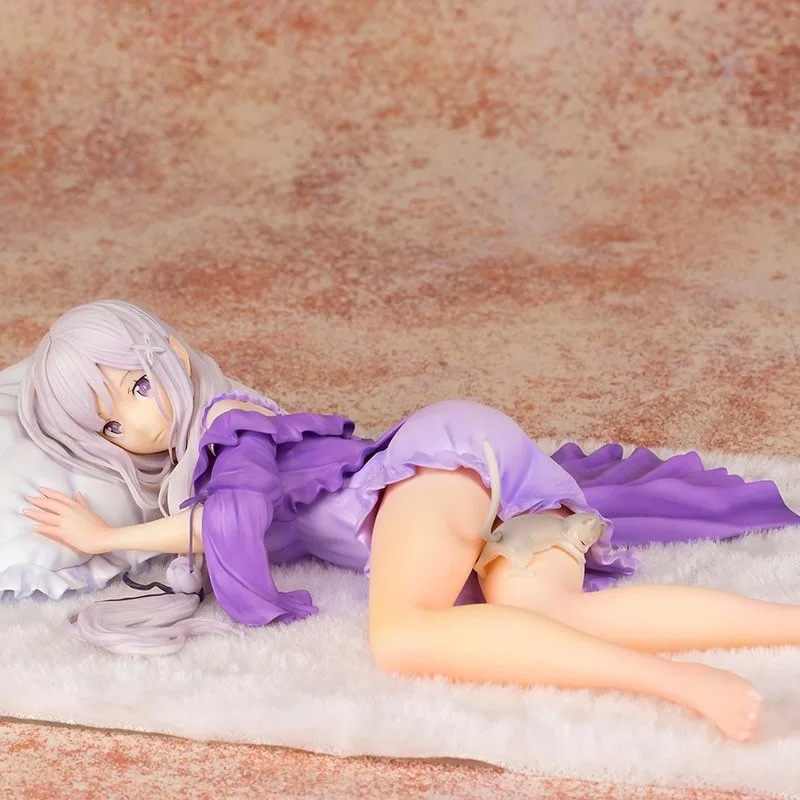 Экшн-фигурка из аниме Re: life in a different world from zero Emilia sleep модель игрушек коллекционная