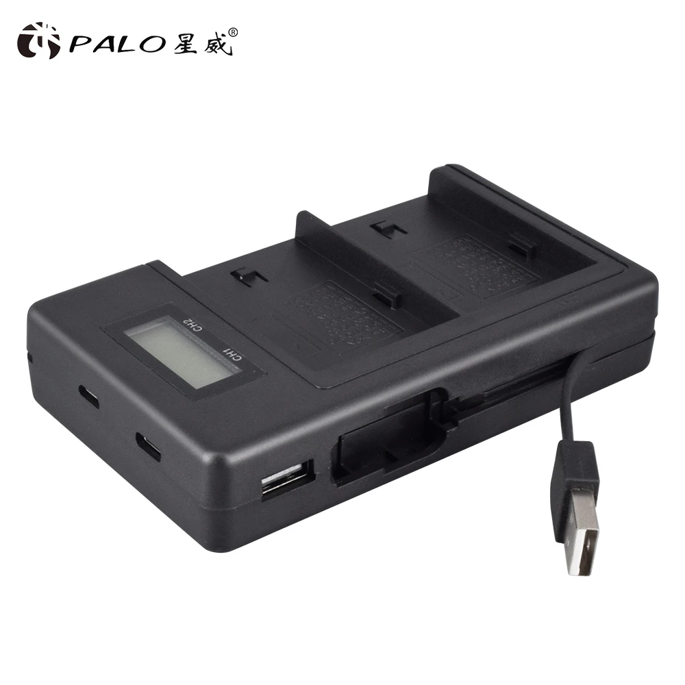 PALO NP-F960 NP-F970 NPF960 NPF970 LCD Battery Charger for SONY F960 F970 F930 F950 F770 F570 CCD-SC55 NP-F550 NP-F770 NP-F750