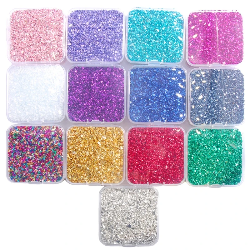 Boxed Irregular Crushed Stone 80g Jewelry Super Flashing Glass Shards Nail Decorations Stickers Making | Украшения и аксессуары