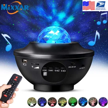

ZK50 Dropshipping Star Projector Night Light Sky Laser Ocean Wave Starry Projector Rotating LED Light for Kid Bedroom Decoration
