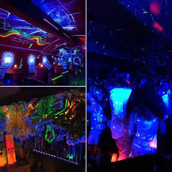 

Disco Uv Violet Black Lights 12 Led Dj 36w Par Lamp Uv for Party Christmas Bar Lamp Laser Stage Wall Washer Holiday Spot Light
