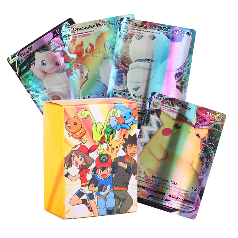 Tarjetas Pokemon GX V VMAX EX MEGA Shiny, nueva versión francesa