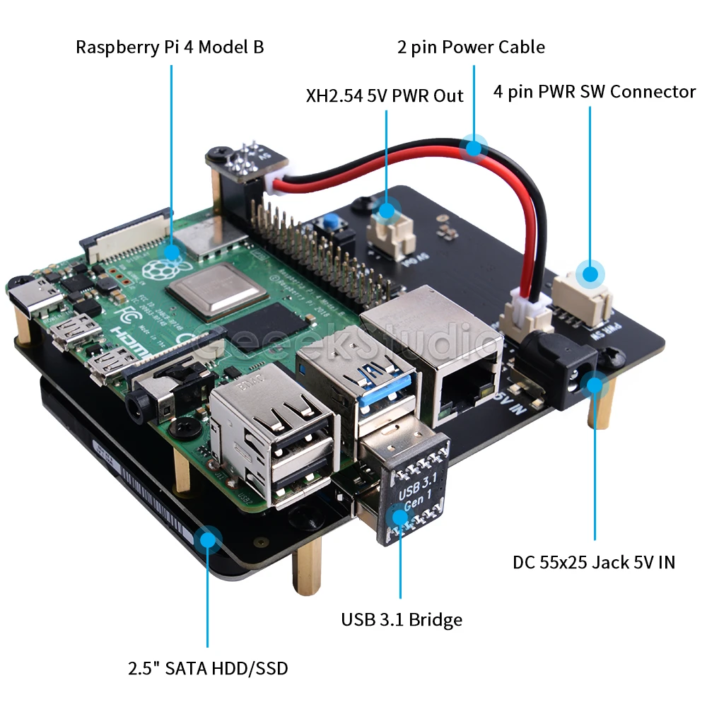  ¡Nueva versión Raspberry X825 25 pulgadas SATA HDD/SSD tarjeta de expansión de almacenamiento para 