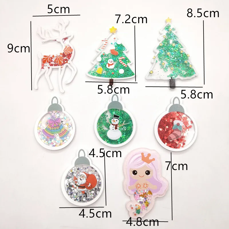 Multi sytle Christmas Tree Santa Quicksand Cover For Phone DIY Sequin Patch