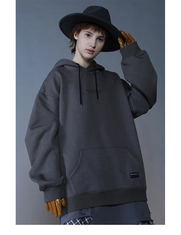 Mens 2021 Hip Hop Streetwear Harajuku Pullover Angel God Printed Hoodie Pocket Cotton Fleece Pullover Grey Hooded Sweatshirt