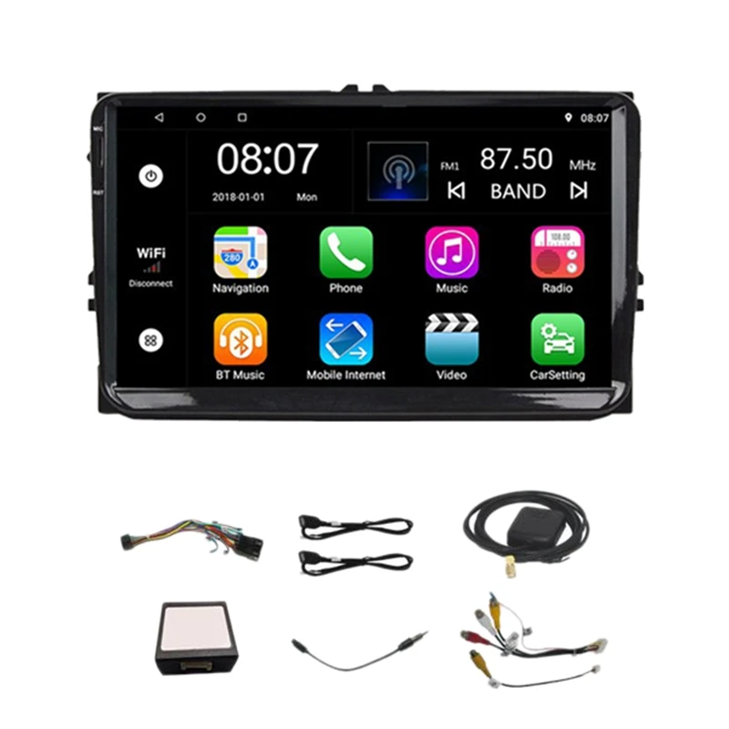 9 дюймов Android 8 0 двойное 2Din автомобильное радио Gps авто 2 Din для Volkswagen/Passat/Golf/Skoda/Seat Wifi