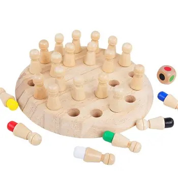 

Wooden Memory Chess Children Early Education Brain Toys Family Party Board Game N58B