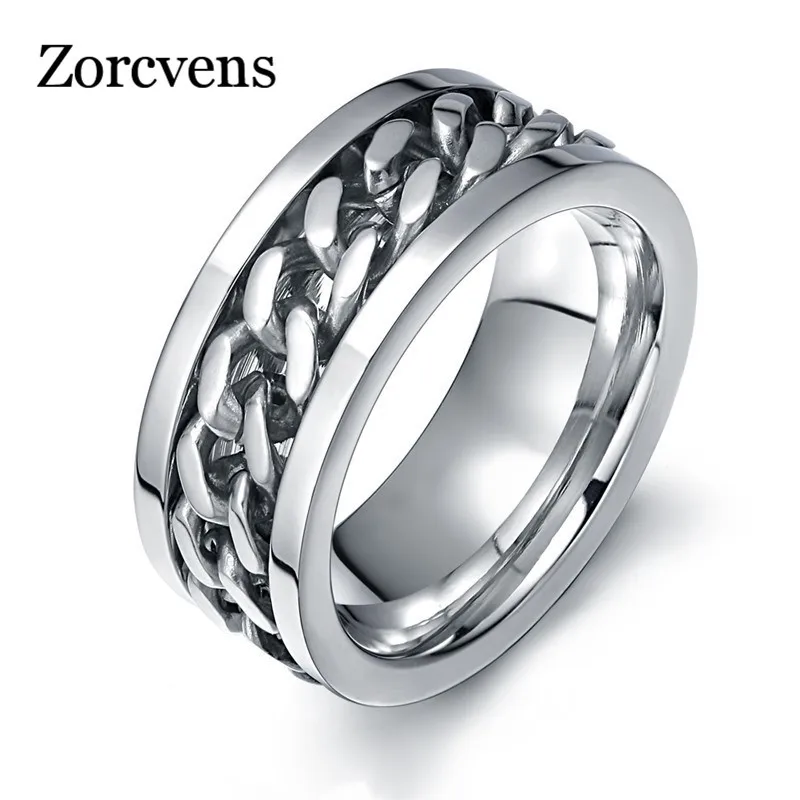 Modyle-Anillo giratorio de acero inoxidable para hombre, 2020 oro nuevo, Color plateado, Punk Vintage, Spinner de alta calidad, joyería