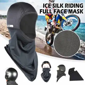 

Motorcycle Face Mask Full Face Summer Cycling Riding Mask sports sunscreen mask Breathable Headgear Neckerchief Ice Silk fabric