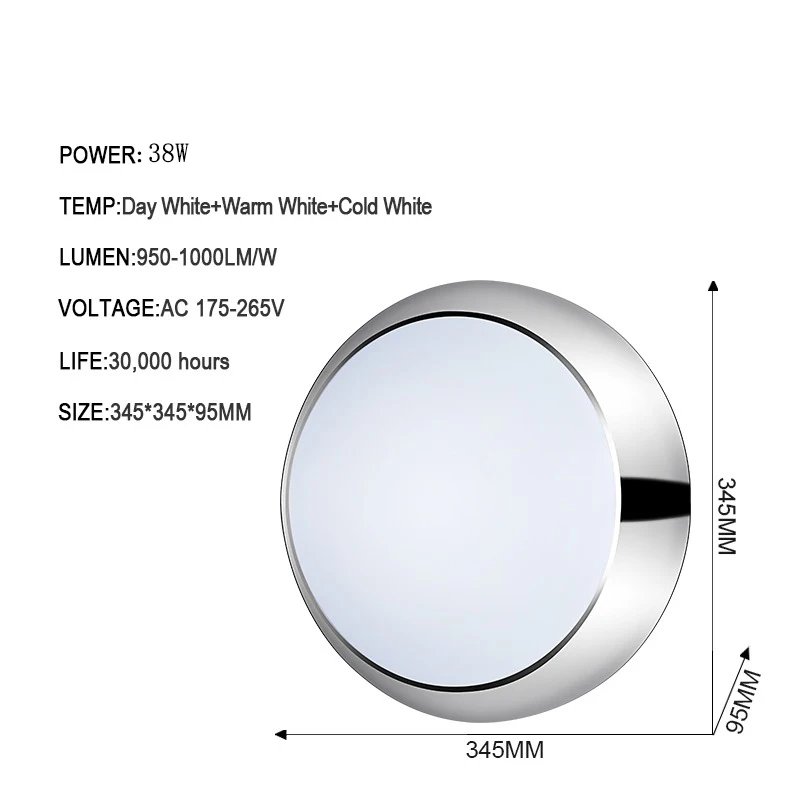 Led Ceiling Lights Waterproof IP44 Dimmable Neutral light 38W AC 220V Fixture Bathroom Ceiling lamp for Bedroom Livingroom 5 Led Ceiling Lights Waterproof IP44 Dimmable Neutral light 38W AC 220V Fixture Bathroom Ceiling lamp for Bedroom Livingroom 5