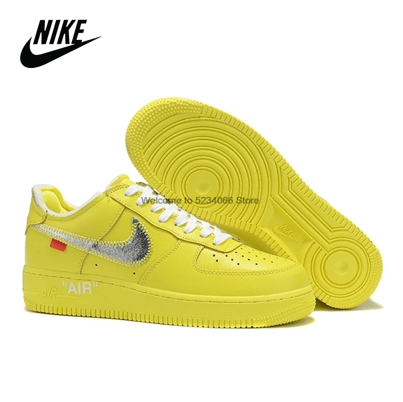 Оригинальный Nike Off-White x Air Force 1 ✈ &quotMCA&quot Для мужчин's и женщин мужчин обувь