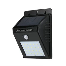 20LED Солнечная энергия лампа PIR датчик движения Безопасность Открытый сад настенный светильник наружный светильник солнечный светильник дорожка светильник s