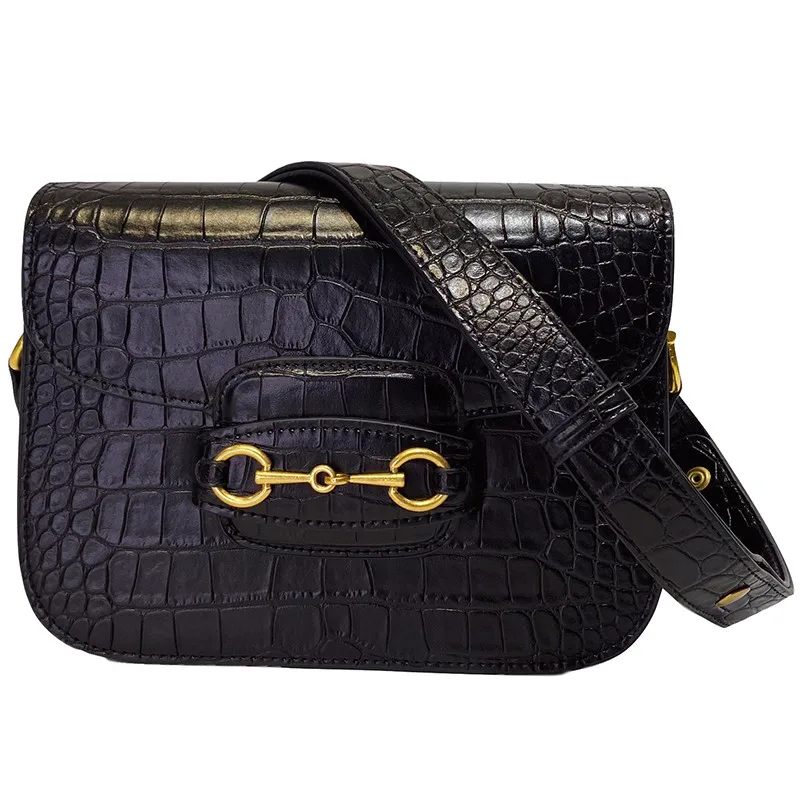 

Crocodile Saddle Bag 2019 New Style Slant Bag Single Shoulder Handbag Fashion Axillary Bag Luxury Handbags channels handbags
