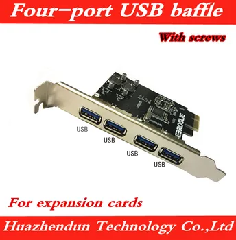 

PCI 12CM baffle 4-port USB baffle with screws Suitable for expansion cards, etc. 1pcs free shipping