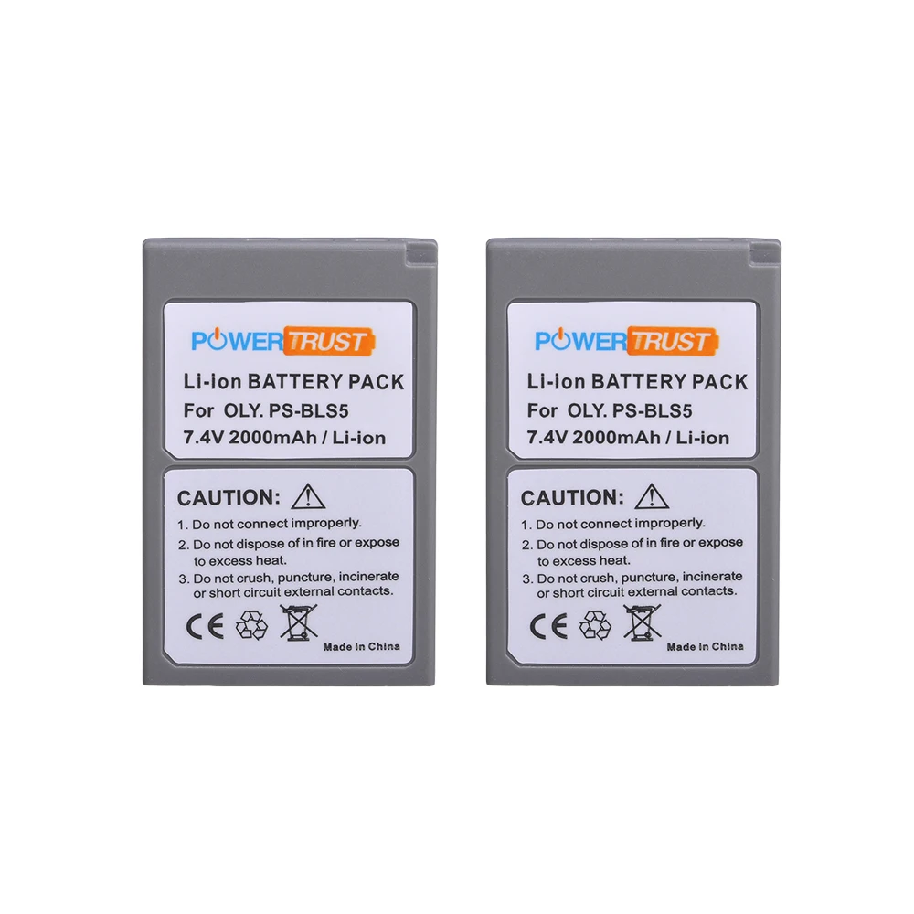 2 battery PS-BLS5 BLS5 BLS50 батарея+ светодиодный USB двойной зарядное устройство для Olympus PEN E-PL2, E-PL5, E-PL6, E-PL7, E-PM2, OM-D E-M10, E-M10 II, Stylus1 - Цвет: 2 battery