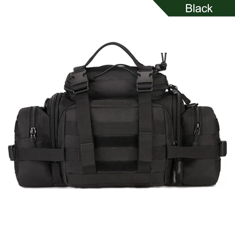 Black Molle Militaire задняя камера Zakken Tas поясная сумка с ремнем Tactiek Grote Shouder штурмовая походная сумка для спорта на открытом воздухе - Цвет: Black