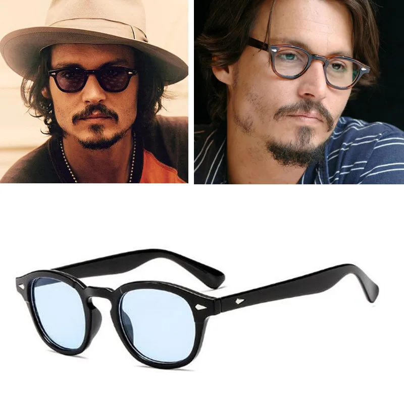 

2020 Johnny Depp Style Glasses Men Retro Vintage Prescription Glasses Women Optical Spectacle Frame Clear lens zonnebril mannen