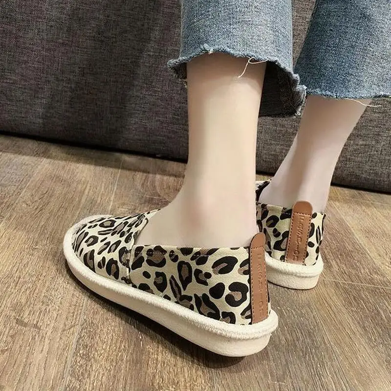 

Woman Leopard Espadrilles Brand Designer Women Ventilation Fisherman Slip-on Casual Loafers Flats Casual Shoes 2019 YT-14