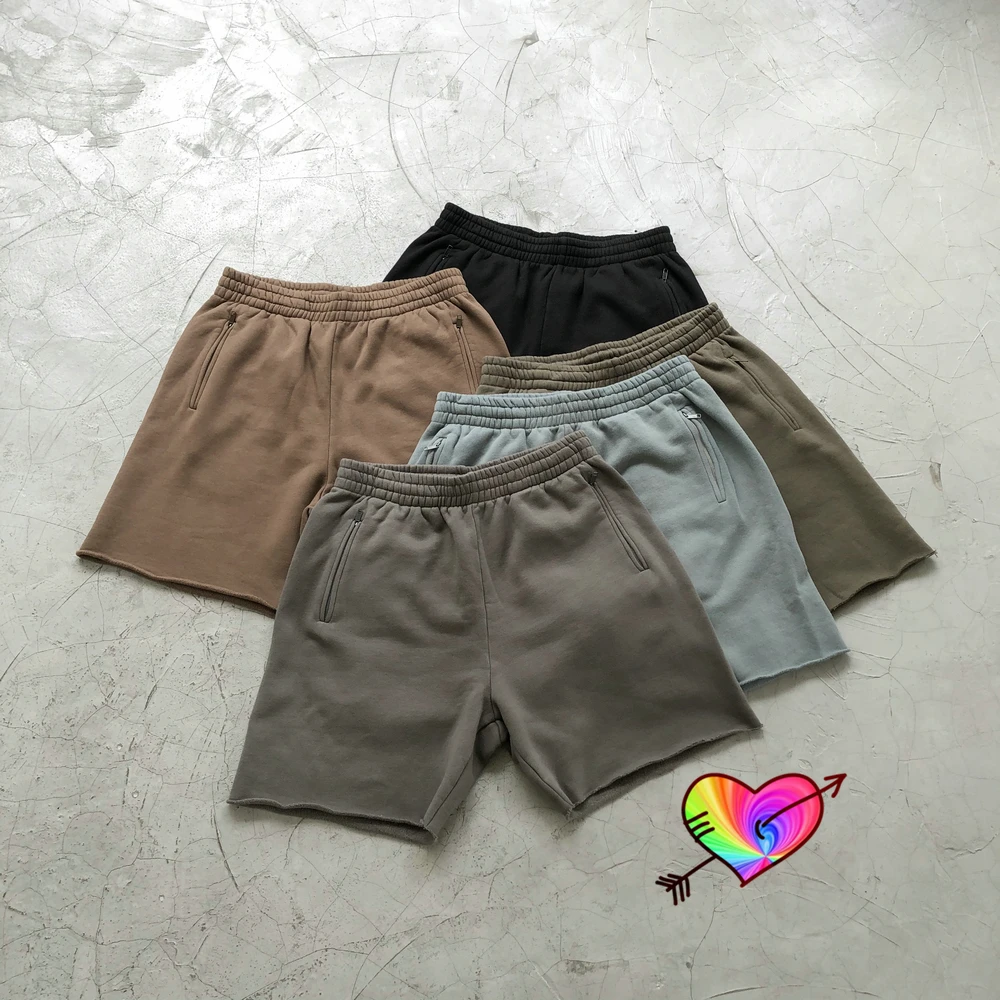 2021 temporada 6 pantalones cortos de las mujeres de los hombres de verano de Hip Hop lavado hacer Burr 1:1 alta calidad Kanye West pantalones cortos dentro de temporada etiqueta calzones