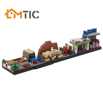 

BuildMOC-20217 Break The Harsh Skyline Architecture Diy Building Blocks 427pcs Diy Toys Bricks Educational Xmas Gift For Kids