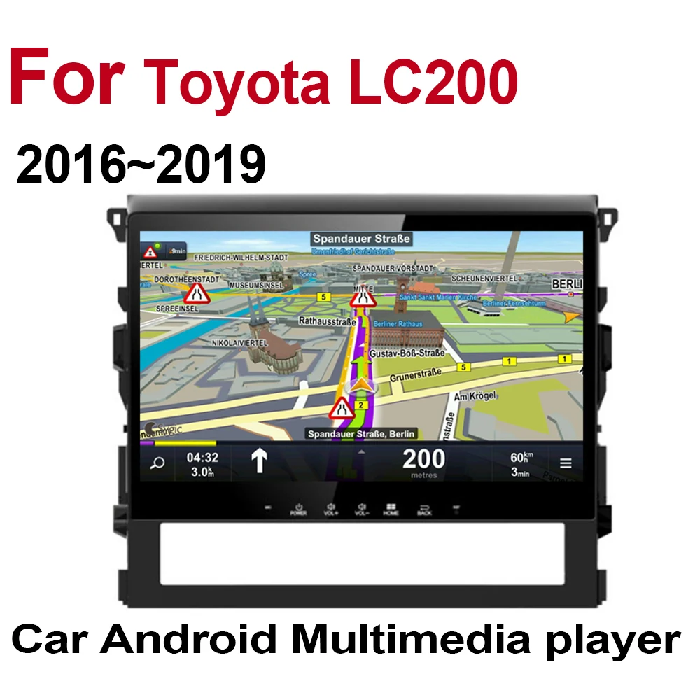 Для Toyota Land Cruiser LC200 Android 2 Din Авто Радио автомобильный мультимедийный плеер gps навигационная система wifi
