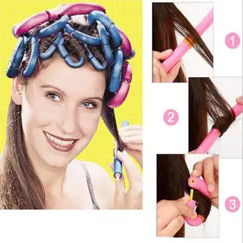 

Hair Rollers Hair Curler Hairdressing 12Pcs Twist Foam Curlers DIY Bendy