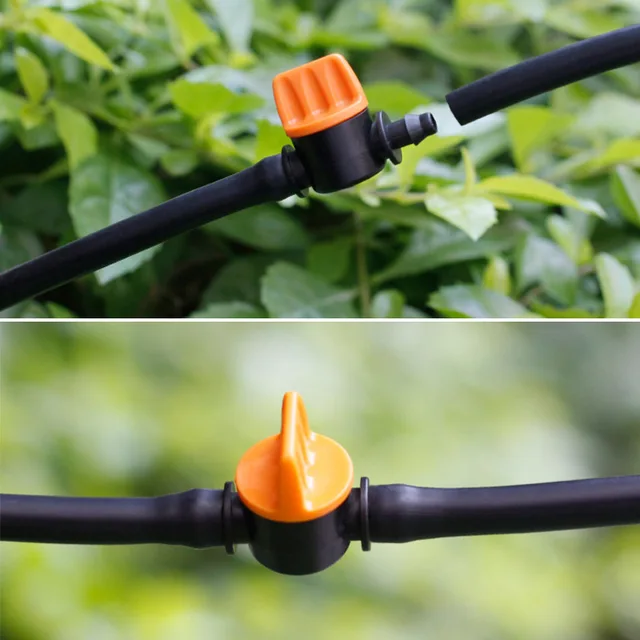 5Db 1/4 "Mini Szelepkert Csap 4/7 - 6 Mm -Es Kerti Öntözés Szögesdrótszelep -Szelep Tömlő Öntözőszerelvényekhez - Image 3