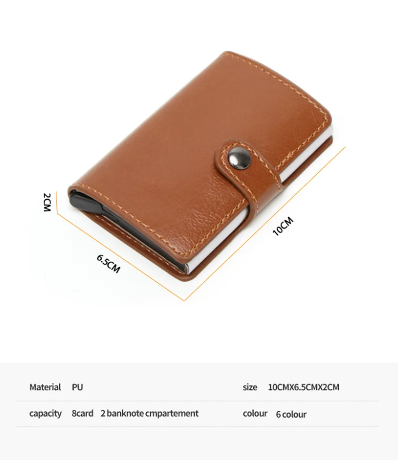 Унисекс RFID автоматический кошелек всплывающий кредитный держатель для карт чехол алюминиевый сплав анти-дегаузсинг Противоугонный RFID ID банковский Чехол для карт