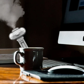 

USB Portable Mini Humidifier for Travel, Light Humidifier Office, Car and Hotel with a Bottle of Water, Detachable Cold Mist Hum