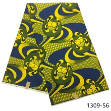 Хлопковая ткань нигерийская парча Анкара африканская вощеная ткань принтом 6 ярдов tissu africain Анкара ткань для вечерние 1309