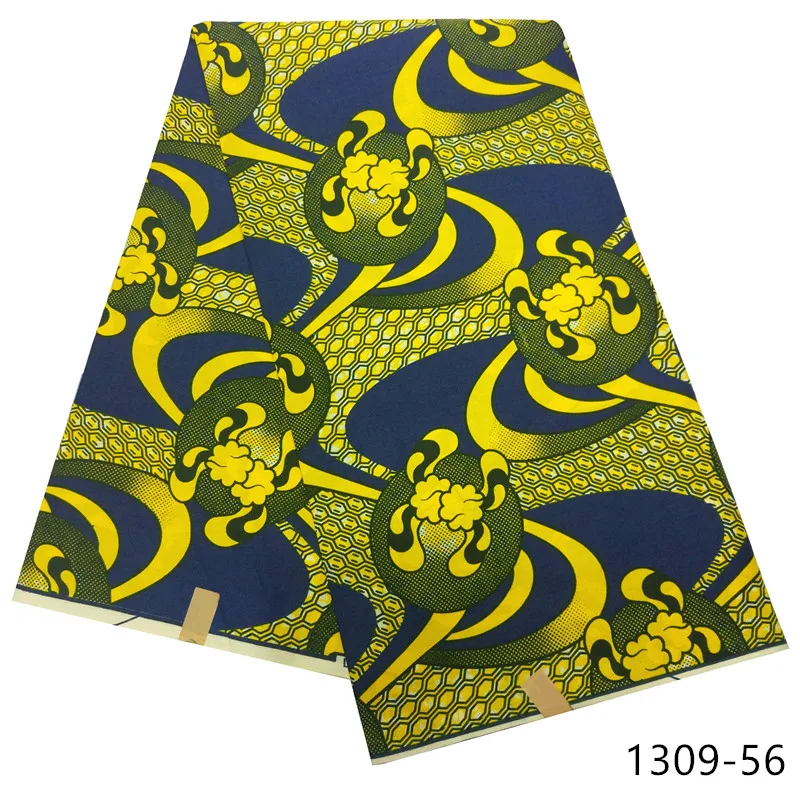 

100% cotton fabric nigerian brocade ankara african wax print fabric 6 yards tissu africain ankara fabric for party 1309