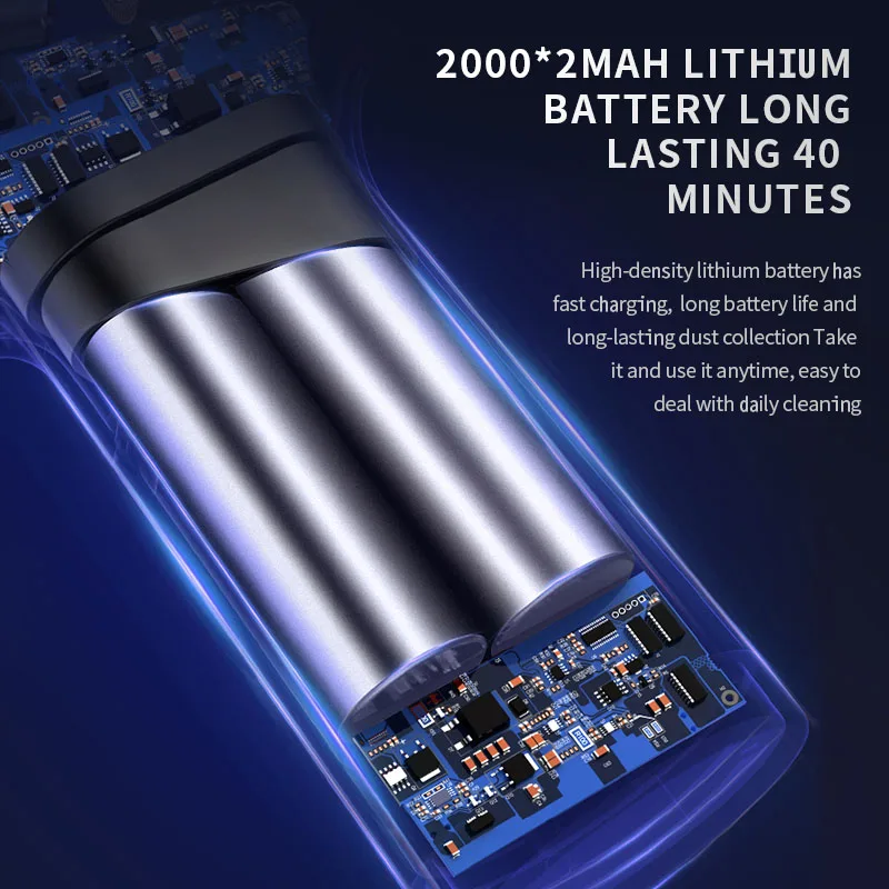 8000Pa Car Vacuum Cleaner Cordless Mini Car & Home & Pet Cleaning Handheld Portable Vacum Cleaner With 4000Ma Battery