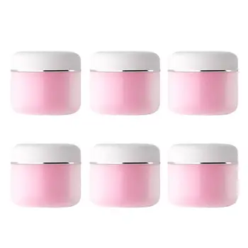 

6pcs 2 Layers Pot Jars Portable Durable Cosmetic Storage Jar for Sample Storage