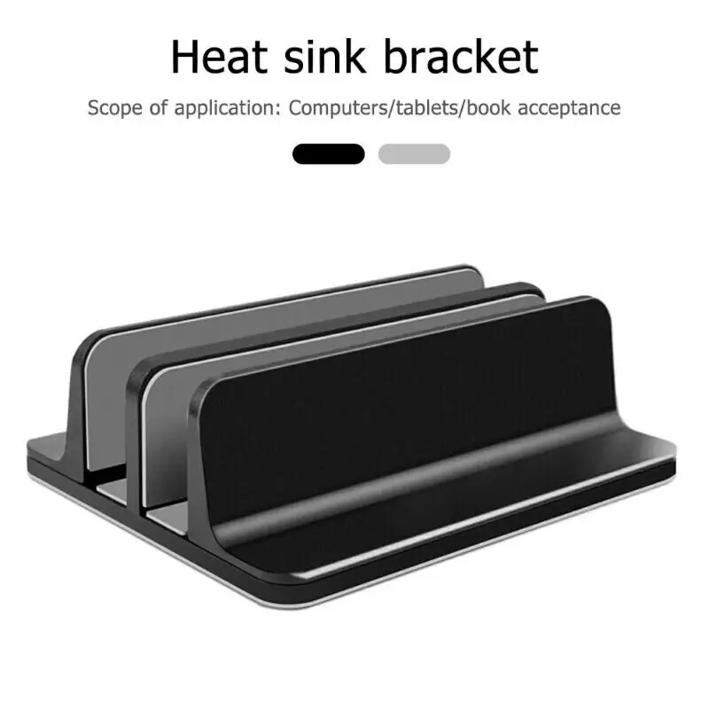  Vertical Laptop Stand Double Desktop Stand Space Saving Holder Thickness Adjustable Dock Base for M