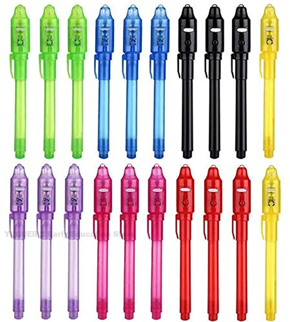 20 Pcs invisibile scomparsa penna magica marcatura informazioni spia  segreta con luce Uv attività divertente adatto per feste per bambini -  AliExpress