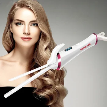 

9mm Hair Curling Iron Digital Display Electric Curler Wand Roller Styling Stick Hair Curler Crimper Corn Plate Flat Iron